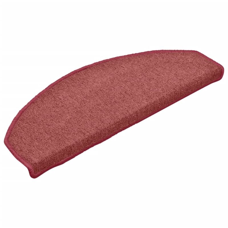 Vidaxl - Tapis de marches d'escalier 15 pcs Rouge 65x24x4 cm