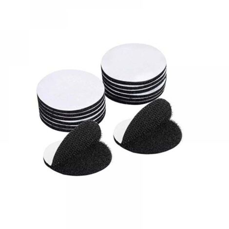 15 pezzi di nastro biadesivo nero, nastro autoadesivo, biadesivo extra forte, rotondo (5 x 5 cm)