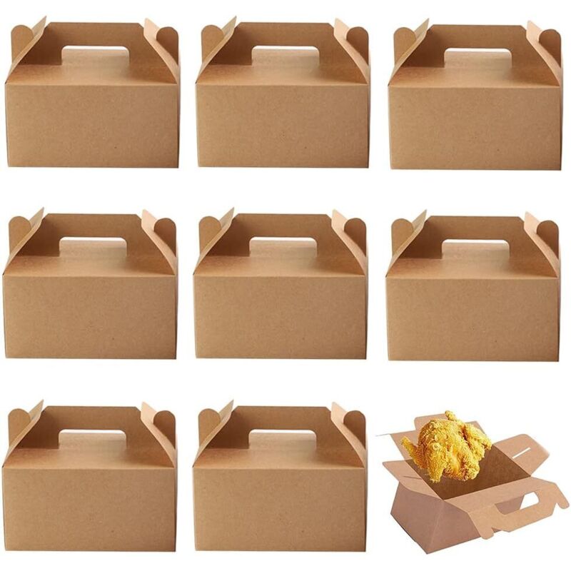 15 pezzi di scatole di carta kraft marrone, scatole regalo kraft, scatole regalo di carta, facili da montare, non facili da rompere, per caramelle,