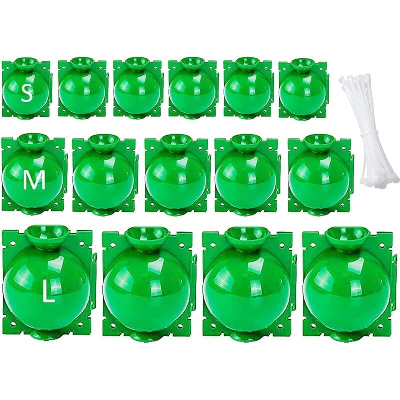 15 Pièces Boîte de Greffage de Plantes, Dispositif d'Enracinement Plantes Propagation Haute Pression Ball Botany Root Controller Plantes pour Jardin