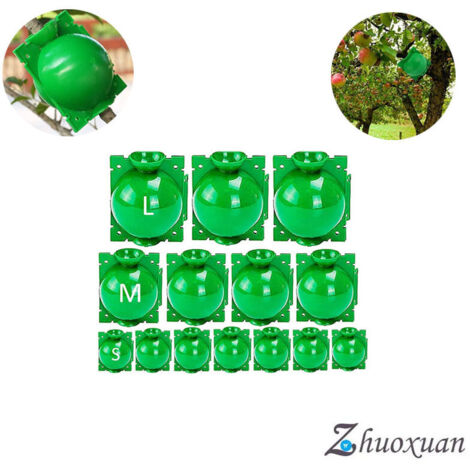15 Pièces Boîte d'Enracinement de Plante Balle de Propagation, Boîte de Greffage Boîte Boule de Propagation Haute Pression Dispositif D'enracinement des Plantes (L+M+S, Vert)