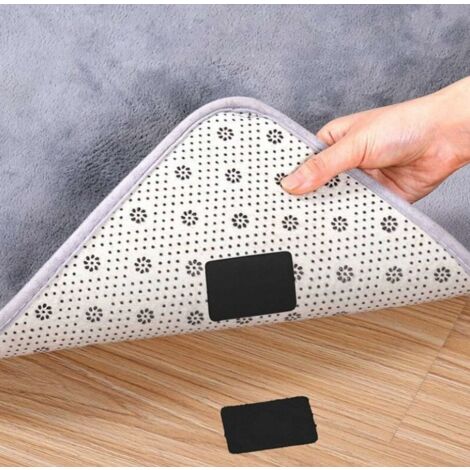 15 Pieces Double Sided Scratch Sticker, Self Adhesive Tape, Extra Strong Double Sided Adhesive (Rectangle 6 x 4 cm, Black)