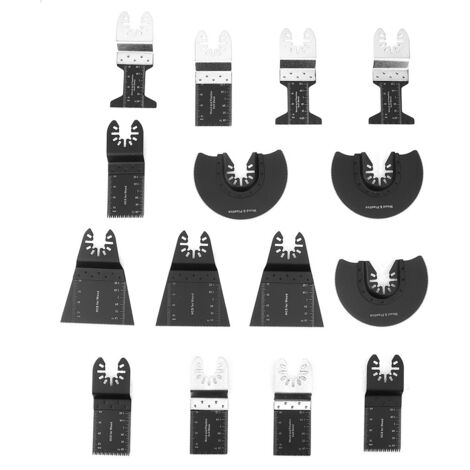 15 Pièces Lames de Scie Oscillante en Acier Carbone Multifonction pour Bois et Polissage