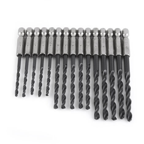 15 pièces Mèches HSS Hexagonales 3/4/5mm pour Perçage Bois et Métal