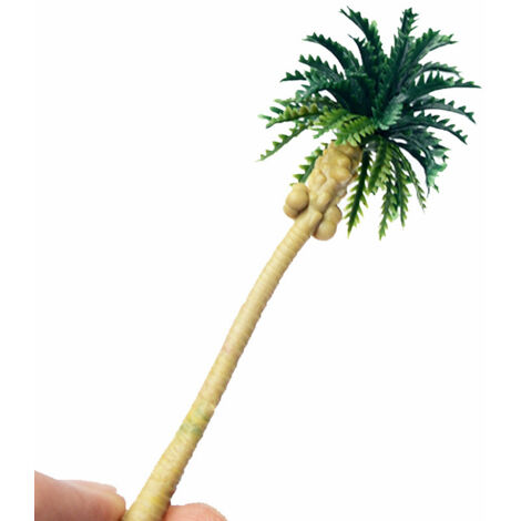 15 Pièces Miniature Paysage Disposition Modèle En Plastique Arbre Palmier Train Noix De Coco Forêt Tropicale Maison Jardin Décor-Ensoleillé