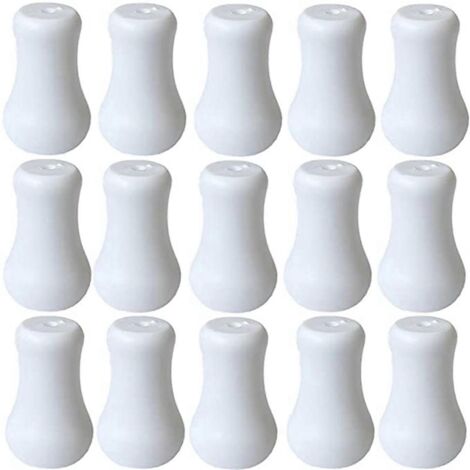 15 pièces pompons blancs plastique cordon pour stores fenêtre, boules pendantes petites breloques tirage fin pour stores plissés DIY, accessoires rideaux et tringles à rideaux