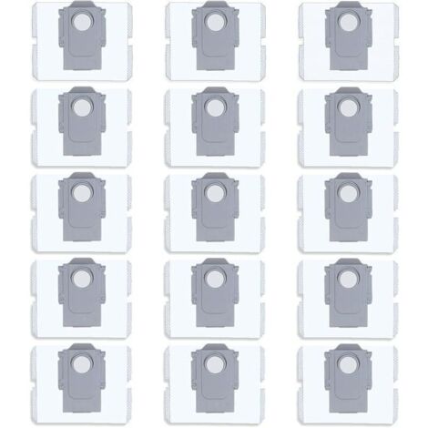 (15 pièces) Q5 Pro+ Sacs de rechange pour Roborock Q5 Pro+/ S7 Max Ultra/ Q7 Max+/ S8+/ S8 Pro Ultra/ Q8 Max Max+/ Q5 Q5+/ Q7 Q7+