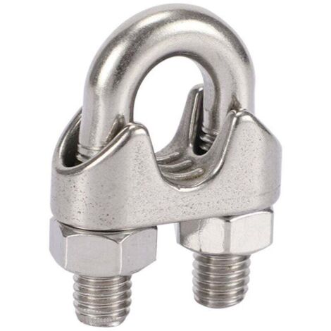 15 pièces serre-câbles en acier, serre-câbles en acier inoxydable 304 serre-câbles métalliques à boulon en U