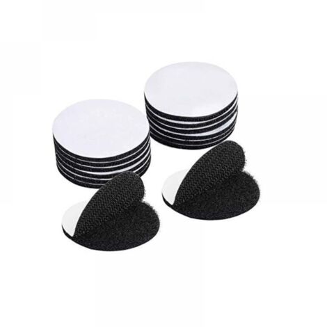 15 piezas de cinta adhesiva de doble cara negra, cinta autoadhesiva, adhesivo de doble cara extra fuerte, redonda (5 x 5 cm)