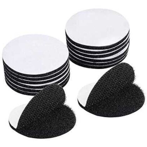 15 piezas de pegatinas de doble cara negras antirayaduras, cinta autoadhesiva, adhesivo de doble cara extrafuerte, redondas (5 x 5 cm)