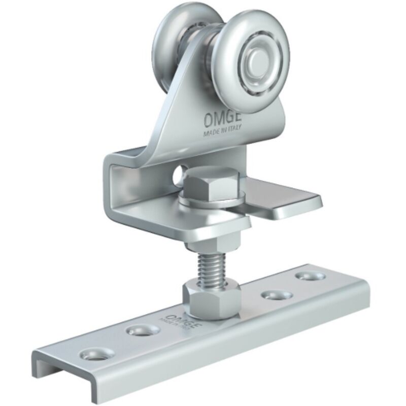 Omge - 15 pz art 22 carrello a 2 ruote in acciaio per porte scorrevoli