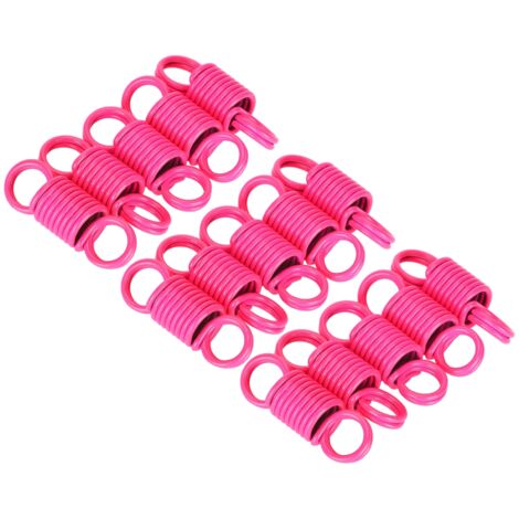 15 Ressorts de Compression Colorés pour Accessoires de Sac, Sangle et Adaptateur - Rouge et Rose