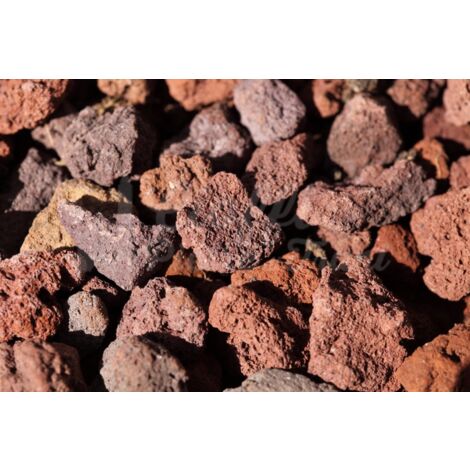 15 Sacs de 20 l de lapilli volcanique rouge de 10/18 mm, paillis, substrat