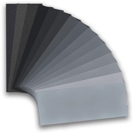 15 Sheets Sandpaper Set 80-3000 Grit Wet Dry Use for Metal Wood Furniture Stone Paint Polishing