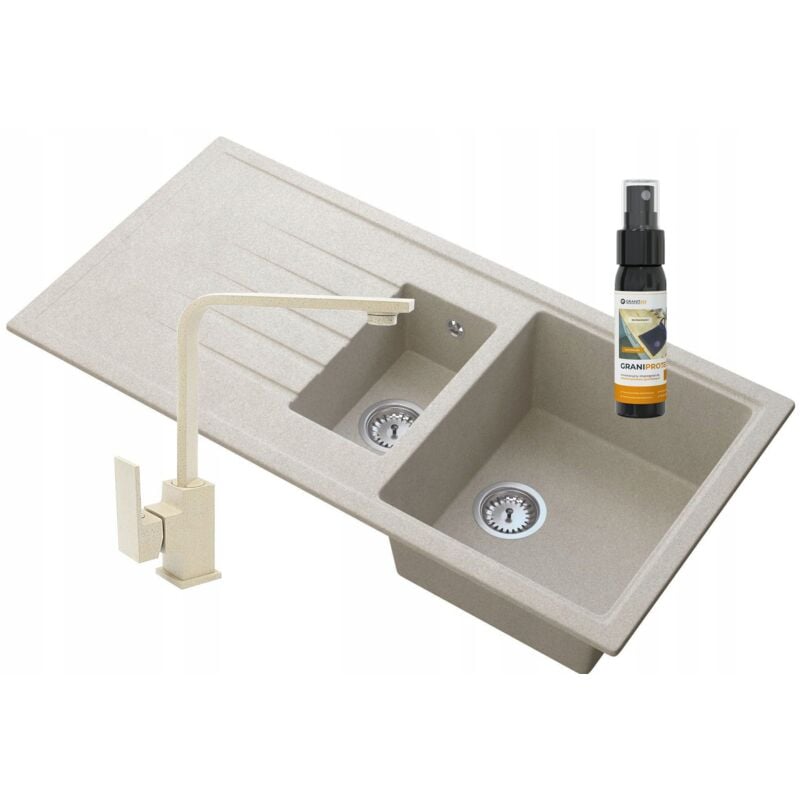 Granitan - 1.5 sinkwater granite batterie set 6 couleurs