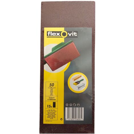 15 STK Schleifpapier für Schwingschleifer Körnung 50 Grob 115mm x 280mm