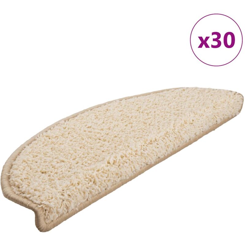 Stufenmatten 30 Stk. 65x21x4 Cm Creme Halbrund Groß Vidaxl