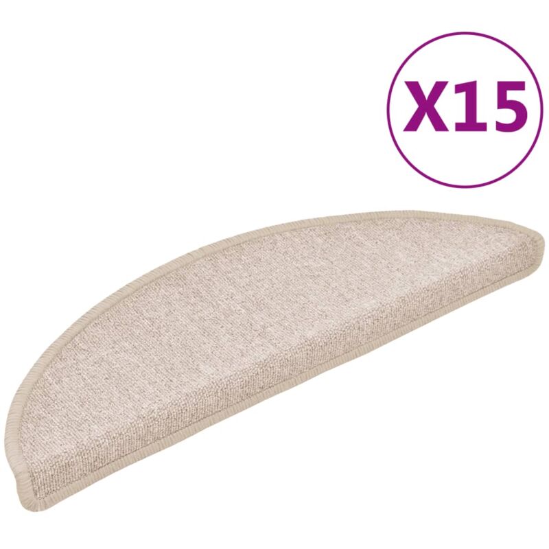 15 Stk. Treppenmatten Taupe 56 X 17 X 3 Cm - Vidaxl