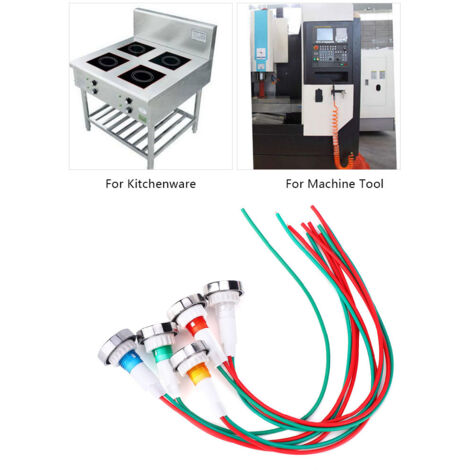 15 Stück 12V DC 10mm LEDs, Betriebsanzeigeleuchten mit Kabel