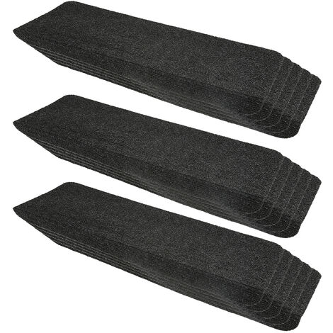 15 Stück rutschfeste Sicherheitsmatten, Treppenstufen, selbstklebende Treppenstufen aus Nadelvliesstoff, 65 x 25 cm, Schwarz
