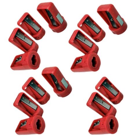 15 taille-crayons octogonaux de charpentier, taille-crayons manuel rouge --