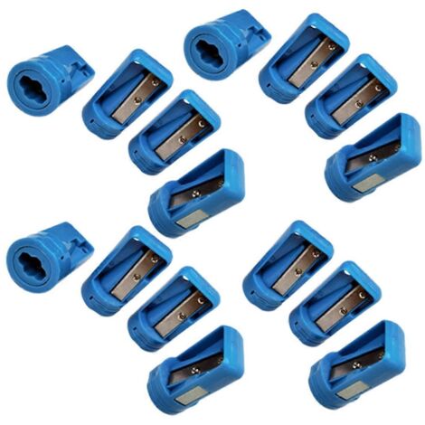 15 taille-crayons octogonaux manuels bleus pour charpentier