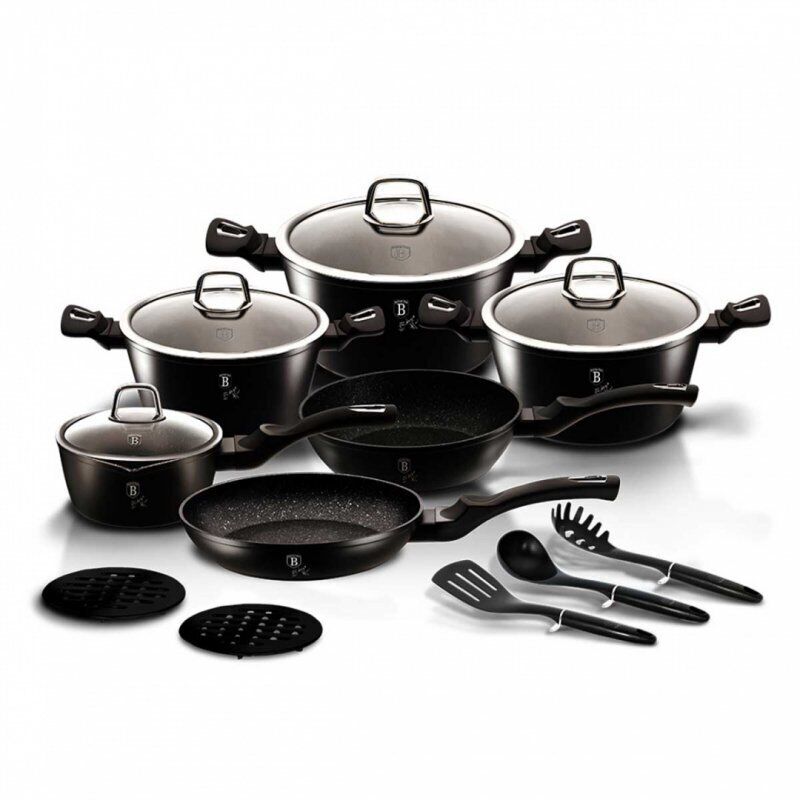 Berlinger Haus Berlinger-haus Black Silver Kochgeschirrset 15 Teile