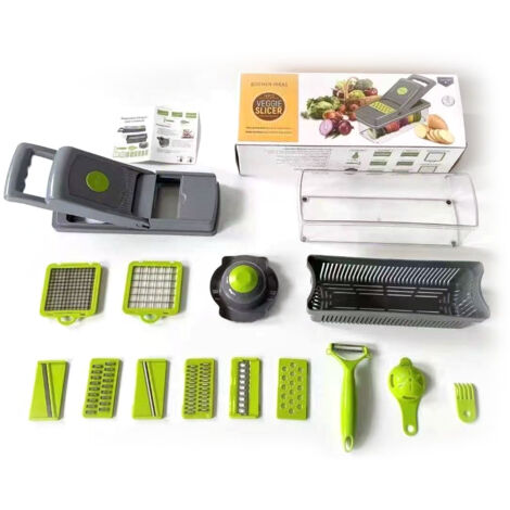 15-teiliges multifunktionales Gemüseschneider-Set für die Küche – praktisches Küchenaccessoire