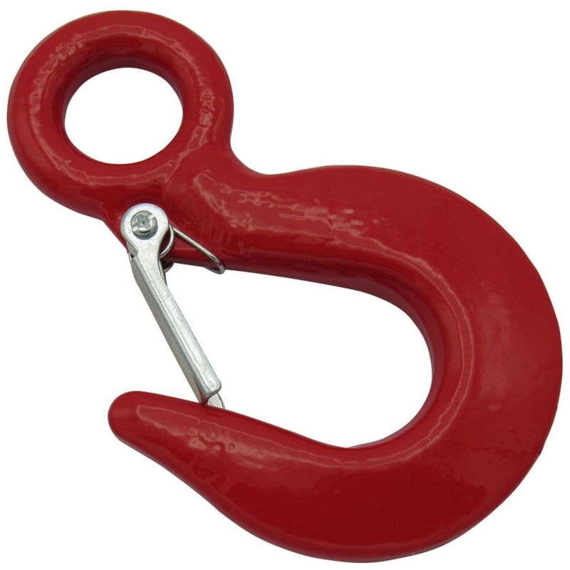 Securefix Direct - 15 Ton Large Eye Hook With Safety Catch (Alloy Steel Red Lifting Tested)