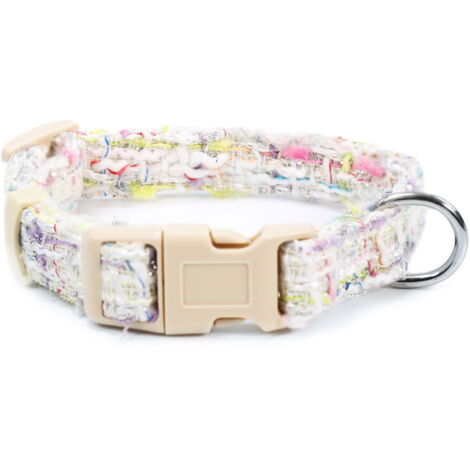1,5 x 27-34 cm collare: Collare in tweed con fibbia in metallo Mademoiselle per cani