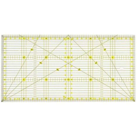 15 x 30 cm Règle de patchwork avec indications d'angles, Règle couture précise pour le quilting, la couture et le patchwork