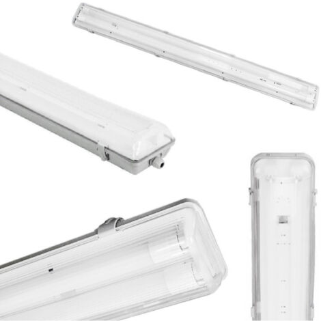 150 Cm Plastique Transparent étanche Double Plafonnier Pour Tubes Led T8