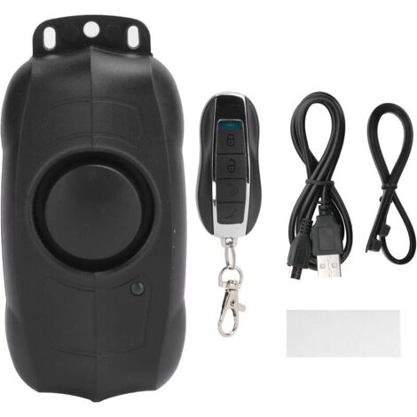 150 dB Diebstahlsicherung Fahrrad-/Motorradalarmanlage mit drahtlosem Vibrationssensor und Fernbedienung (einteilig)