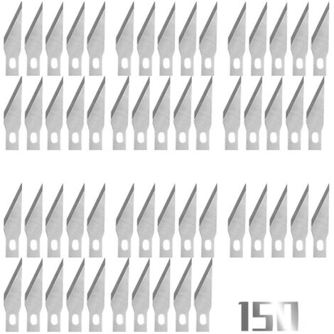 150 Lames de Sculpture Acier Carbone Haute Précision pour Découpe, Réparation et Décollage - Remplacement de Lames Artisanales
