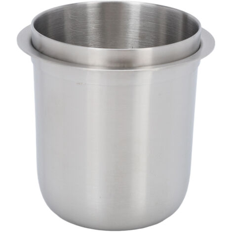 150 ml Edelstahl-Kaffeebecher, umgedreht, universeller berührungsloser Spender für Kaffeemaschinen, Silber