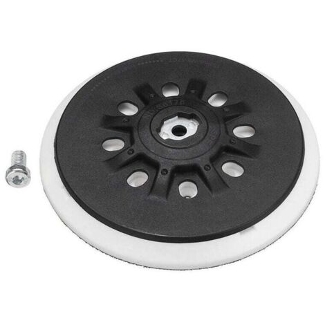 150 mm (6 pouces) Plateau de ponçage 8 trous compatible avec les ponceuses orbitales Bos-ch Festool ETS 150, ETS EC 150, LEX 150, WTS 150/7 498987 (souple),pour Ponceuse Excentrique
