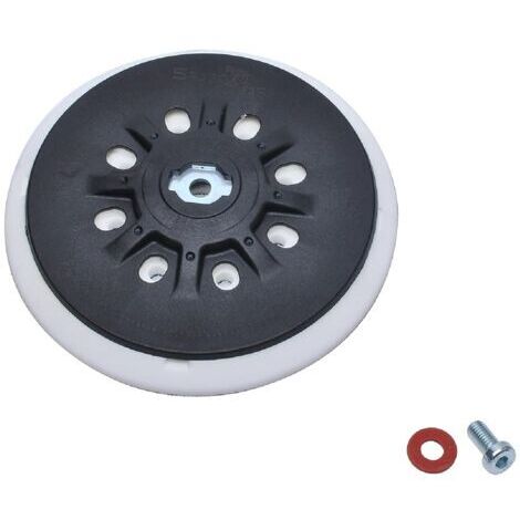 150 mm (6 pouces) Plateau de ponçage 8 trous compatible avec les ponceuses orbitales Bosch Festool ETS 150, ETS EC 150, LEX 150, WTS 150/7 498987 (souple)