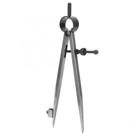 150 MM COMPAS PORTE CRAYON ACIER CARBONE BRUNI POINTE TREMPÉE