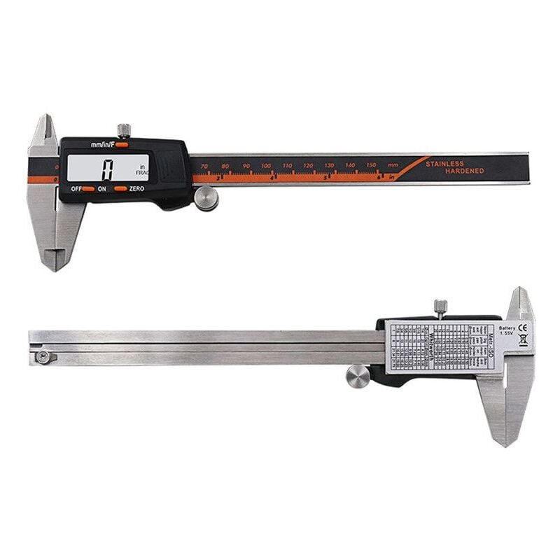 150 mm - Pieds à coulisse et jauges - Mesures internes, externes et de profondeur - Mesures en mm et en pouces