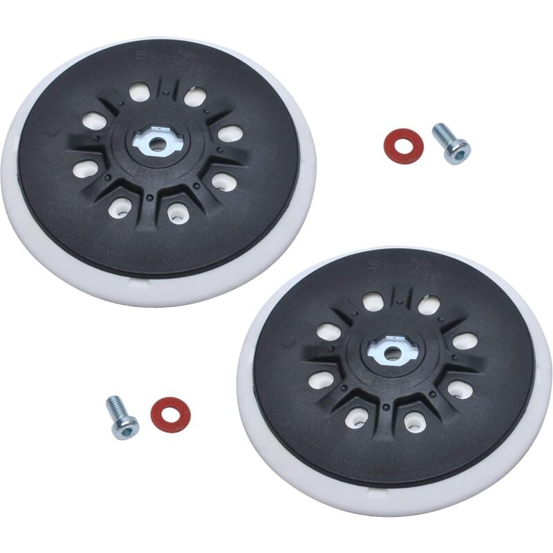150 mm Plateau de ponçage 8 trous compatible avec les ponceuses orbitales Bos-ch ets 150, ets ec 150, lex 150, wts 150/7 498987 (souple),2 pièces