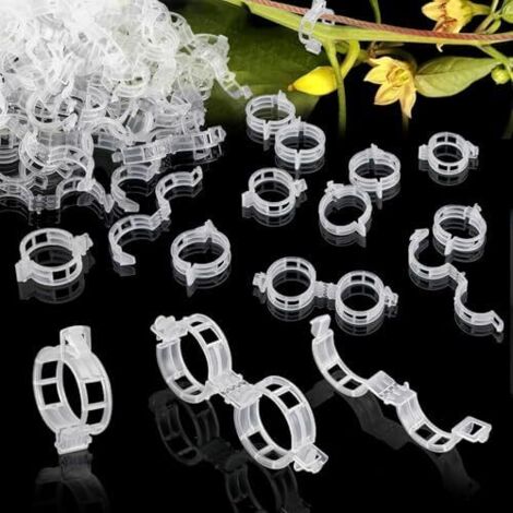 150 Pcs Clips Tomate pour Plantes, Plant Support de Jardin Support, Attache Plante Grimpante, Plantes légumes, tomates et Vignes (150, Transparent) Transparent -