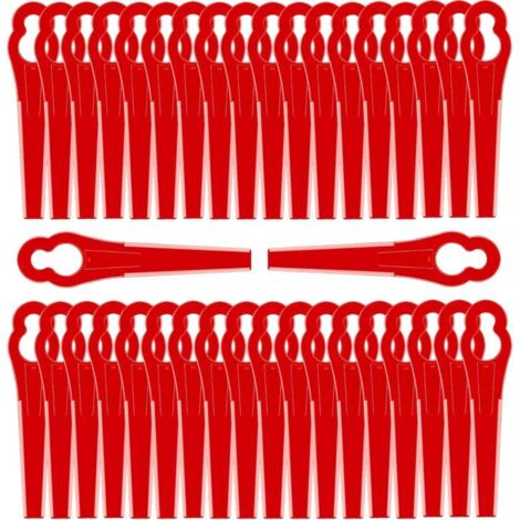 150 pcs Lames de tondeuses Lames en Plastique de Rechange Lame Coupe Bordure Tondeuse à Gazon en Plastique Lames pour Jardin et Pelouse Coupe Bordures