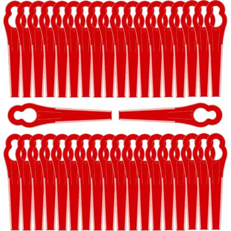 150 pcs Lames de tondeuses Lames en Plastique de Rechange Lame Coupe Bordure Tondeuse à Gazon en Plastique Lames pour Jardin et Pelouse Coupe Bordures
