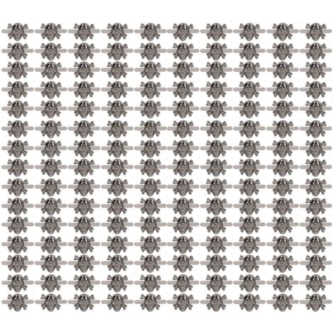 150 Pcs Rivets Tête de Mort Style Gothique, Accessoires Clous Stud pour Chaussures DIY, Vêtements et Sacs en Argent et Noir