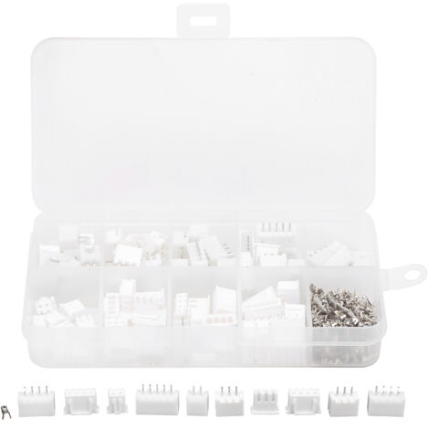 150 Pièces Connecteurs de Borne Électroniques 2.54mm JST Blancs - Boîtiers et Bornes Nues