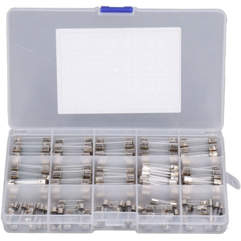 150 Pièces Fusibles en Verre avec Tubes en Alliage, Kit Varié pour Électroménagers, 15 Modèles Différents