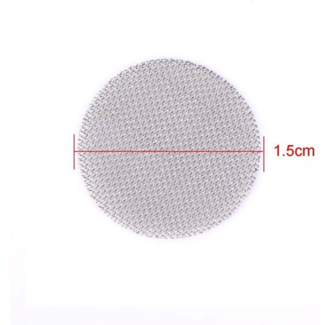 150 Pièces Pipe Screen en Acier Inoxydable Écrans de Fumer Filtres à Écran de Pipe 15 mm