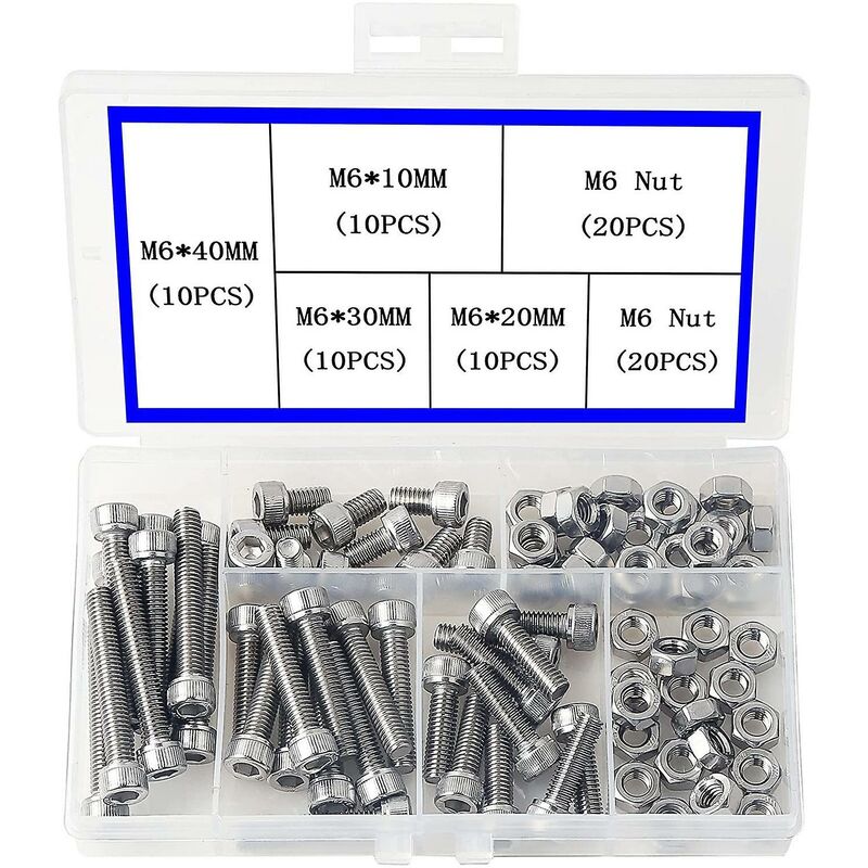 150 pz M5 304 Bulloni e Dadi in Acciaio Inox Croce...