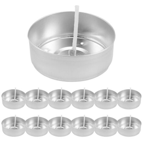 150 velas de té de papel de aluminio, latas metálicas con mechas, velas vacías para aficionados.