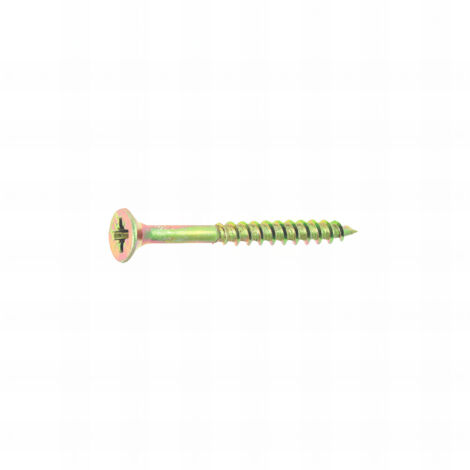 150 vis agglo tête fraisée pozidriv acier bichromatées (jaune/or) - Diamètre 6 mm - filetage partiel - Diamètre 6 mm